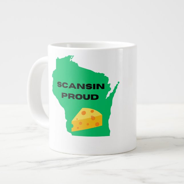 Scansin (Wisconsin) Proud! Jumbo Mugg (Framsida vänster)