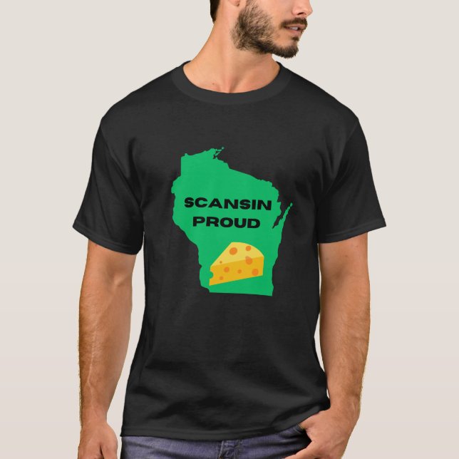 Scansin (Wisconsin) stolt! T Shirt (Framsida)