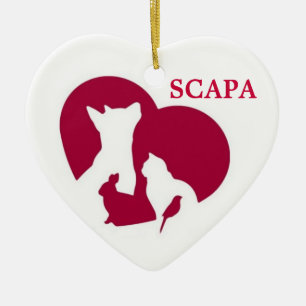 SCAPA-logotypprydnad Julgransprydnad Keramik