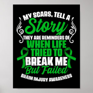 Scar Berätta för Story Traumatic Brain Injury Supp Poster