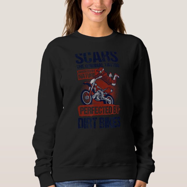 Scar Original Tattoos by Dirt Bikes Biker T Shirt (Framsida)