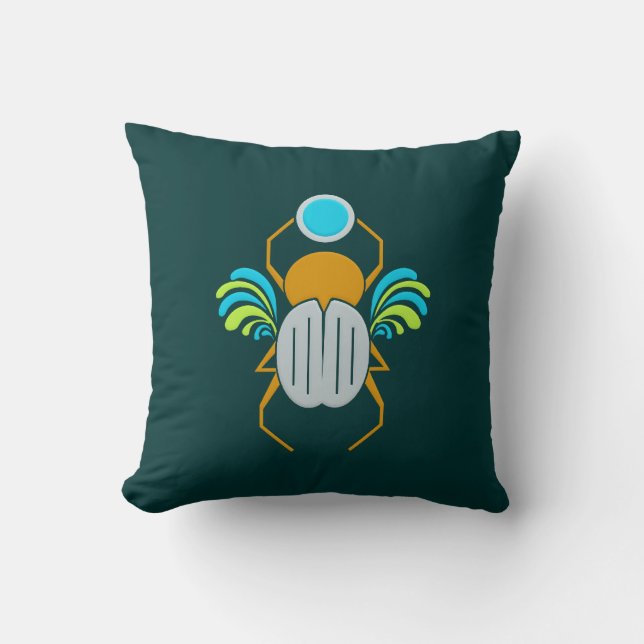 Scarab anpassningsbar dekorativ kudde (Framsida)