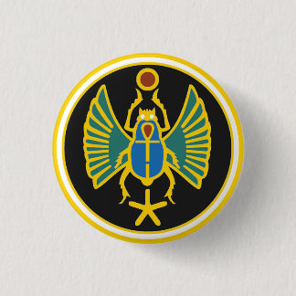 Scarab Badge i Ancient Egyptian Färg Knapp