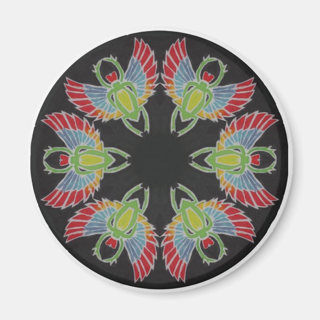 Scarab Batik Mandala Magnet (Framsidan)