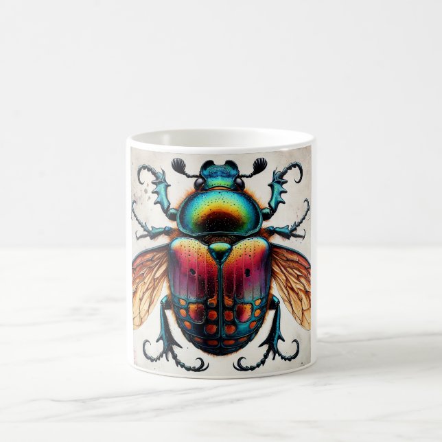 scarab beetle 101024IREF205 - Watercolor Kaffemugg (Center)
