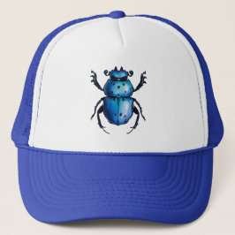 Scarab Beetle Art Blue Insekt Entomologi Keps