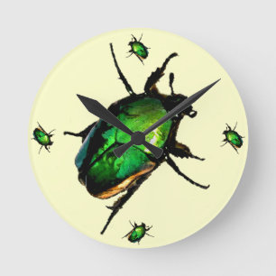 Scarab Beetle Rund Klocka