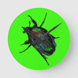 Scarab Beetle Rund Klocka
