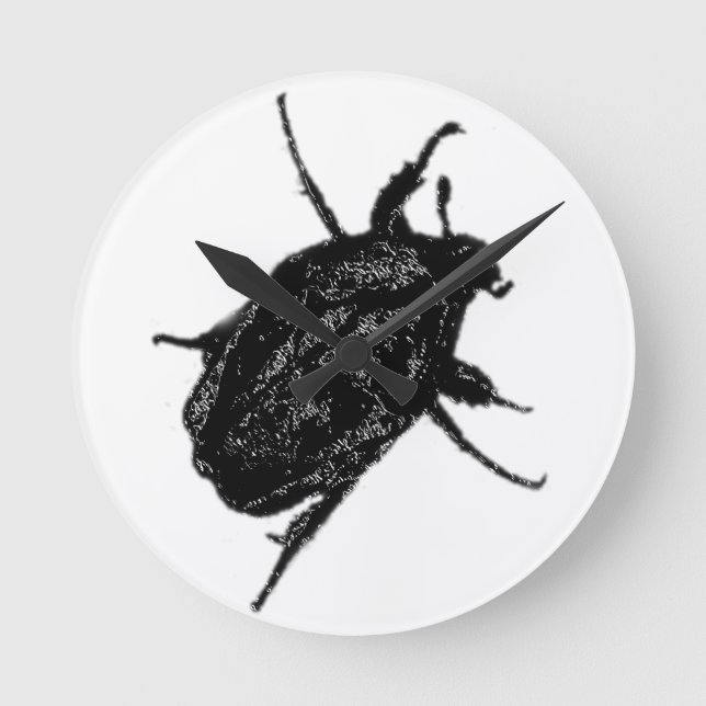 Scarab Beetle Rund Klocka (Framsida)