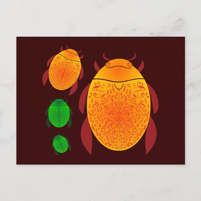 Scarab Beetle Vykort (Framsida)