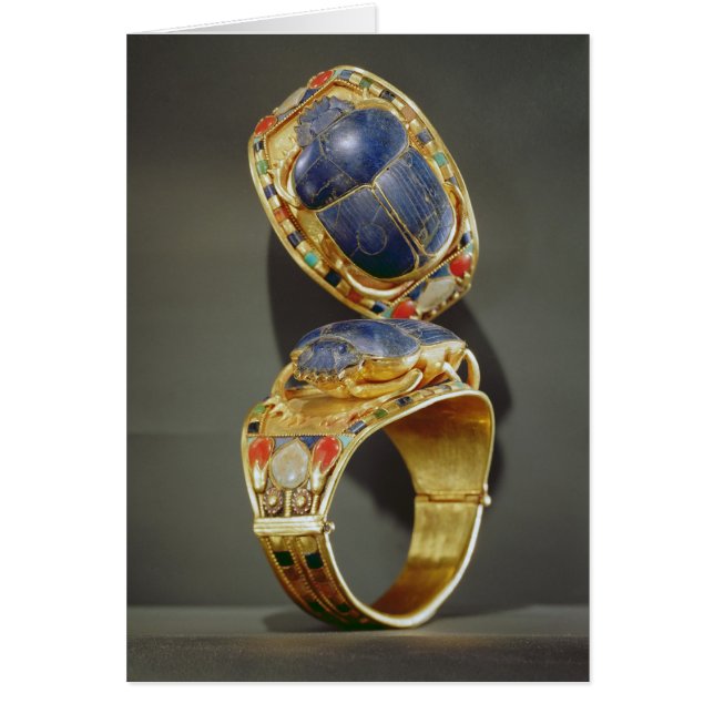 Scarab bracelet från Grav i Tutankhamun Hälsningskort (Framsidan)
