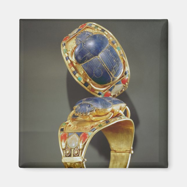 Scarab bracelet från Grav i Tutankhamun Magnet (Framsidan)
