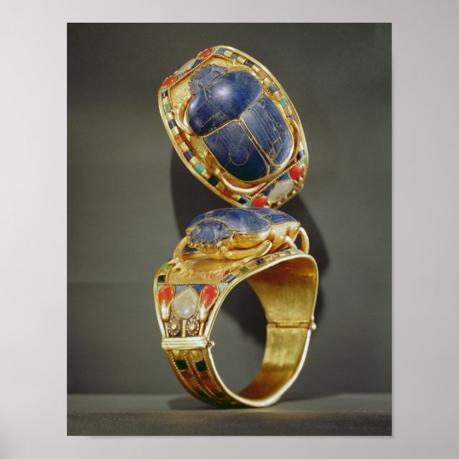 Scarab bracelet från Grav i Tutankhamun Poster (Framsidan)