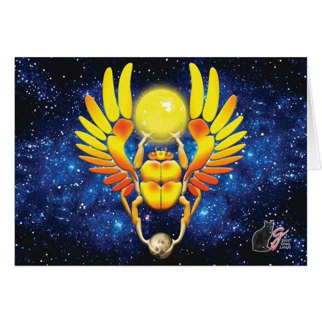 Scarab Hälsningskort (Framsidan Horizontal)