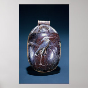 Scarab med Heron, från Grav i Tutankhamun Poster