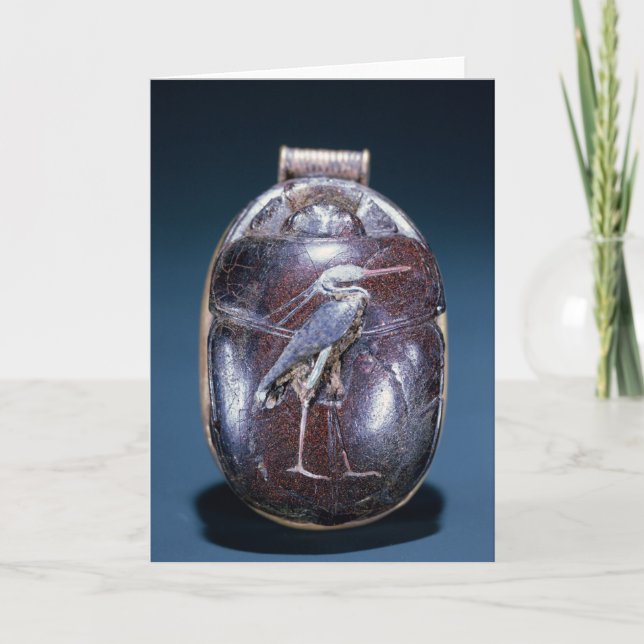 Scarab med heronen, från graven av Tutankhamun Kort (Framsida)