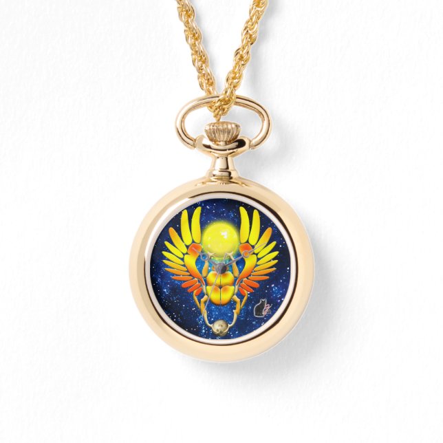 Scarab Necklace Watch Armbandsur (Framsida)