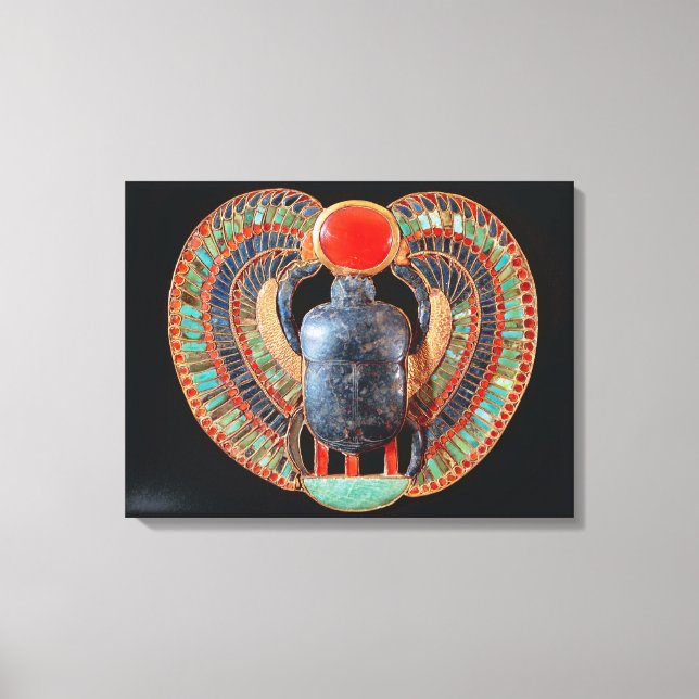 Scarab-pectorin, från grav i Tutankhamun Canvastryck (Framsida)