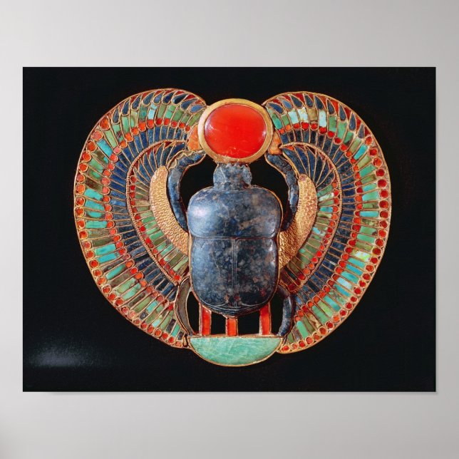 Scarab-pectorin, från grav i Tutankhamun Poster (Framsidan)
