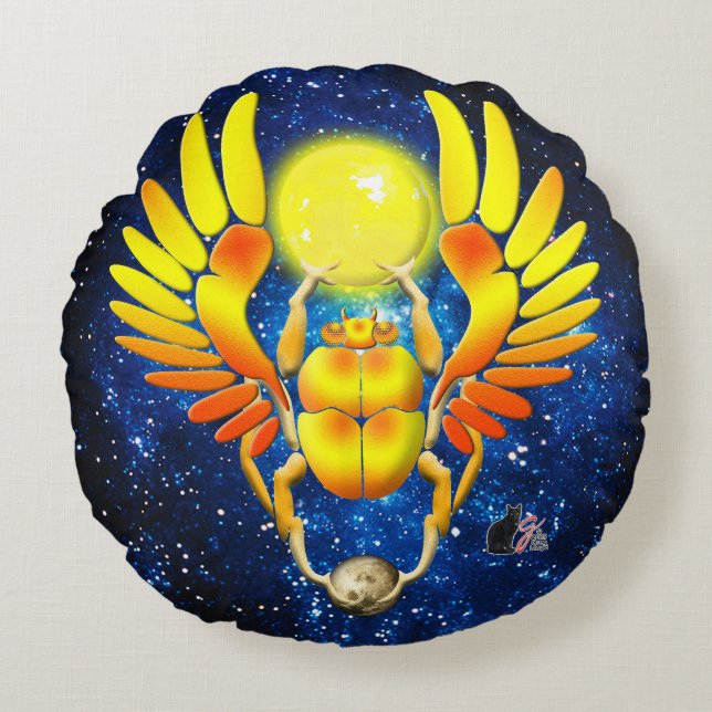 Scarab Rund Kudde (Framsidan)