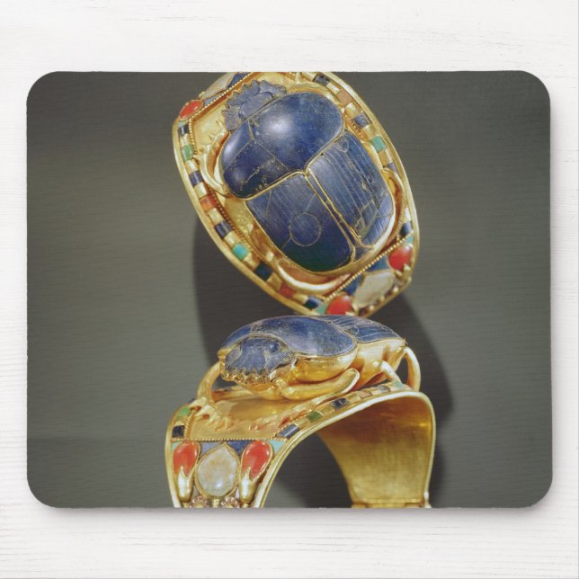 Scarabarmband, från graven av Tutankhamun Musmatta (Framsidan)