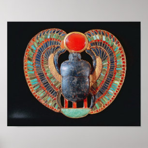 Scarabbröstfena, från graven av Tutankhamun Poster