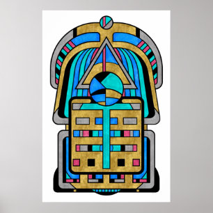 Scarabesque - Art Deco Art nouveau Geometric Poster