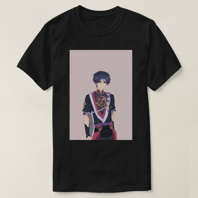 Scaramouche Genshin Impact T Shirt (Design framsida)