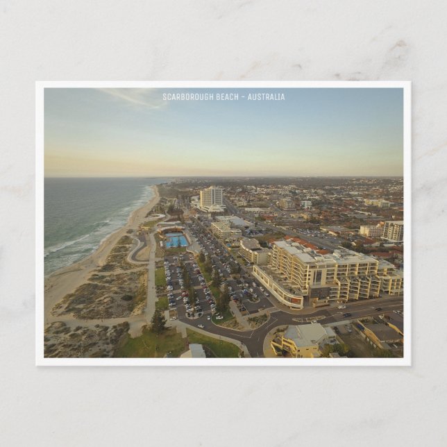 Scarborough Beach, Perth Westerna Australien Vykort (Framsida)