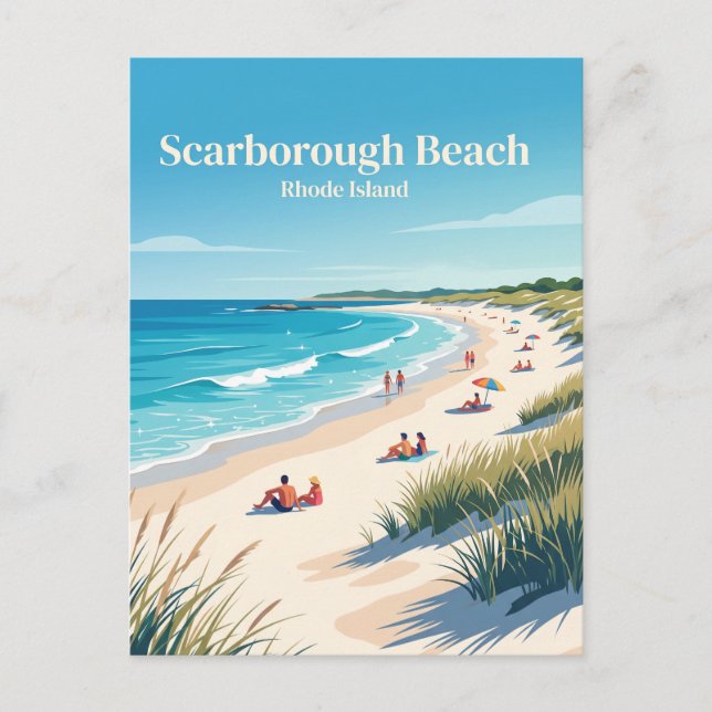 Scarborough Beach Rhode Island Vykort (Framsida)
