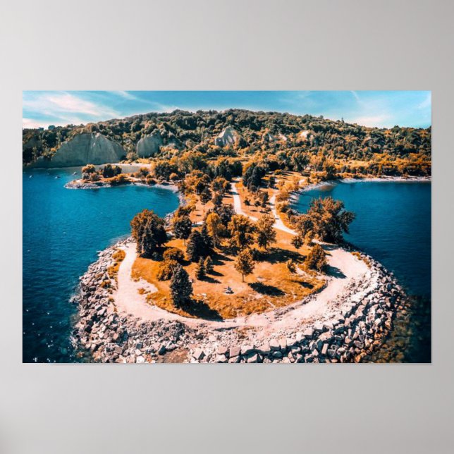 Scarborough Bluffs Kanada stiliserat Poster (Framsidan)
