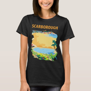 Scarborough brittiskt kustretro-resa t-shirt