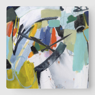 Scarborough Fair - Abstrakt Fyrkantig Klocka