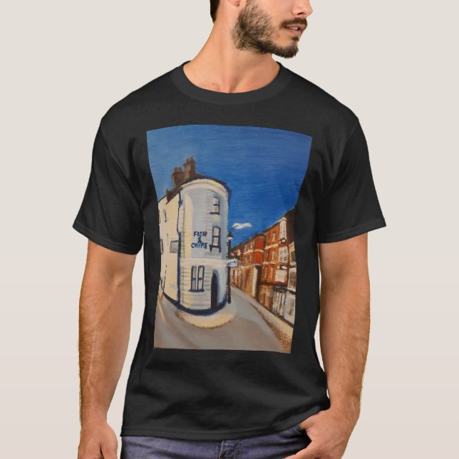 Scarborough Fish & Chip Shop T Shirt (Framsida)