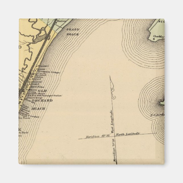 Scarborough, gamle Orchard, Saco, Biddeford Magnet (Framsidan)