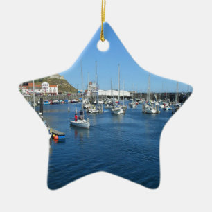 Scarborough hamn julgransprydnad keramik