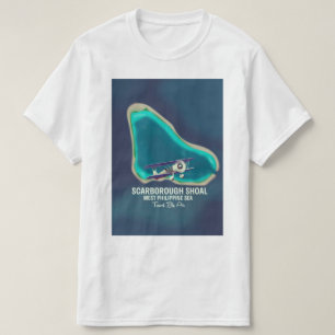 Scarborough Shoal Väster Philippine Sea Karta T Shirt