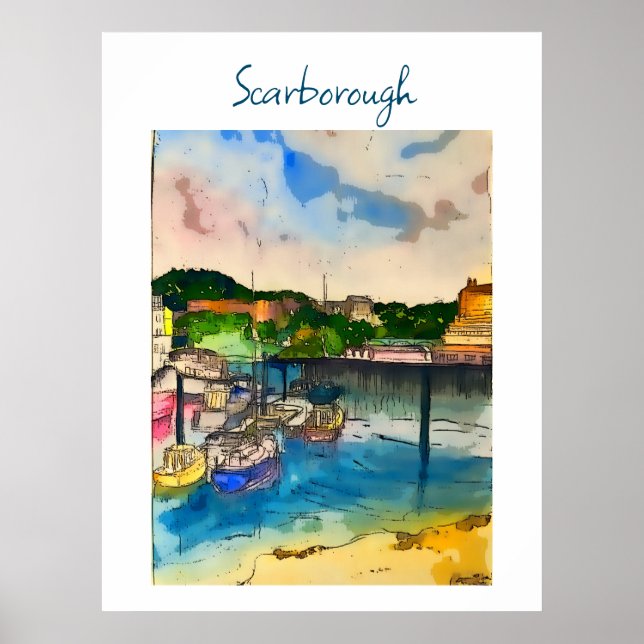 Scarborough Watercolor Poster (Framsidan)