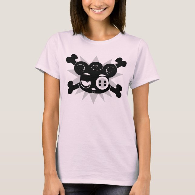 Scarebear och Crossbones Tee Shirt (Framsida)