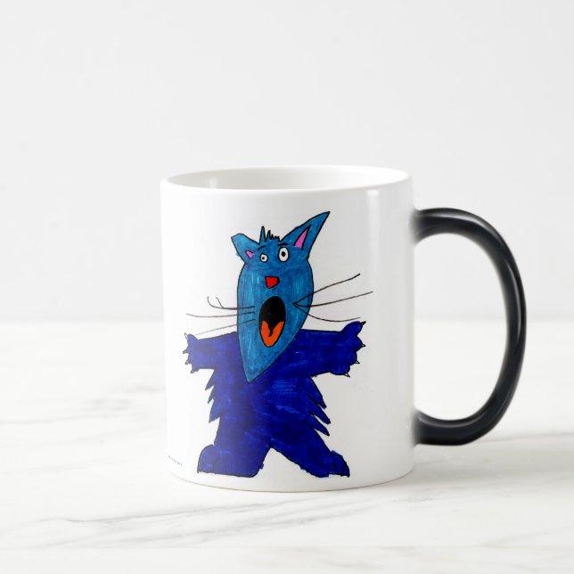 Scaredy Cat ・ Cooper Nielsen, Ålder 10 - morph mug Magisk Mugg (Höger)