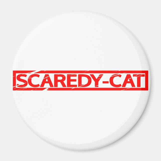 Scaredy-cat Frimärke Magnet (Framsidan)
