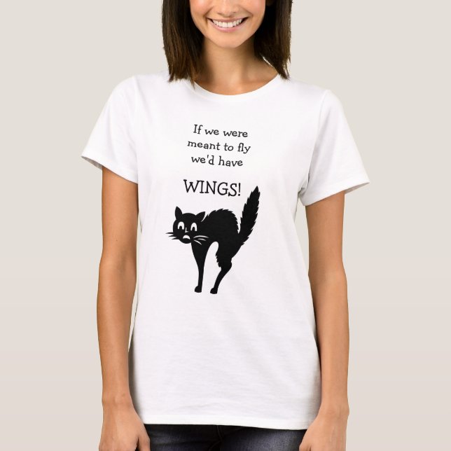 Scaredy-Cat Slogan T Shirt (Framsida)