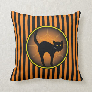 Scaredy katt Halloween Kudde