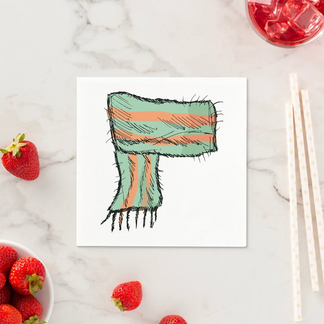 Scarf Sketch Mode Pappra blöjor Pappersservett (Skapare uppladdad)