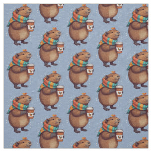 Scarf-Wearing Capybara Sipping Coffee Tee Tyg