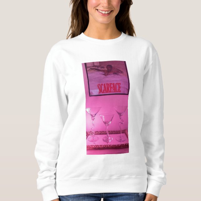 Scarface Martini Sweater T Shirt (Framsida)