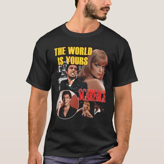 Scarface Världen Är Din T Shirt (Framsida)