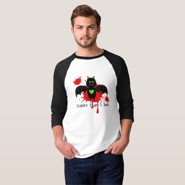Scarier än jag ser Goofy Fladdermus Shirt T (Hel framsida)