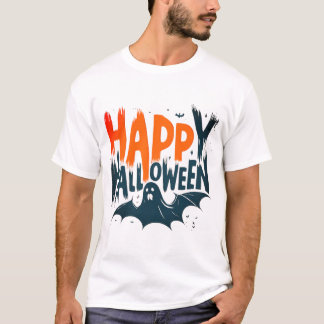 Scarioky för Ghost-grafik i happy halloween Fladde T Shirt