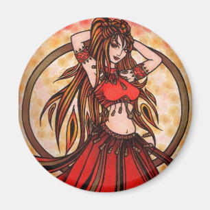 Scarlet Belly Dancer Magnet